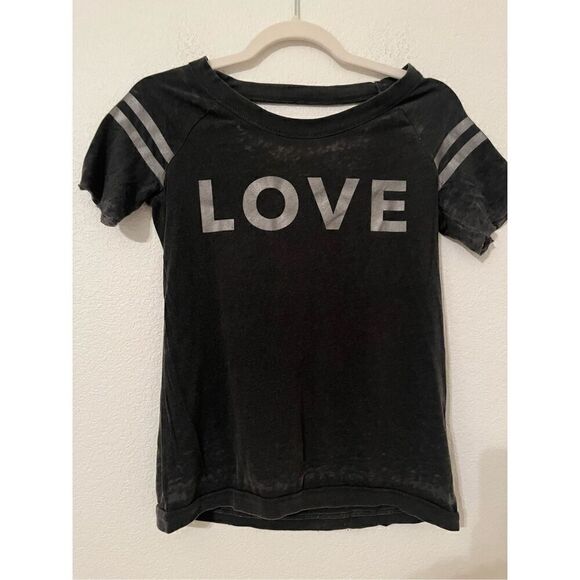 Chaser Burnout Graphic Tee “love” with Cutout Back NEW - Picture 2 of 7